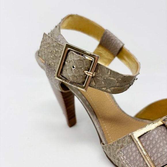 Dumond Snakeskin Leather High Heels - Picture 3 of 13